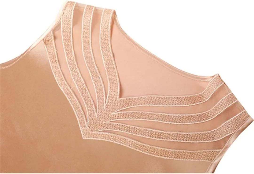 Women Summer Silk Satin Shirt Patchwork Lace Camisole Tops V-Neck Sleeveless Casual Women Clothing