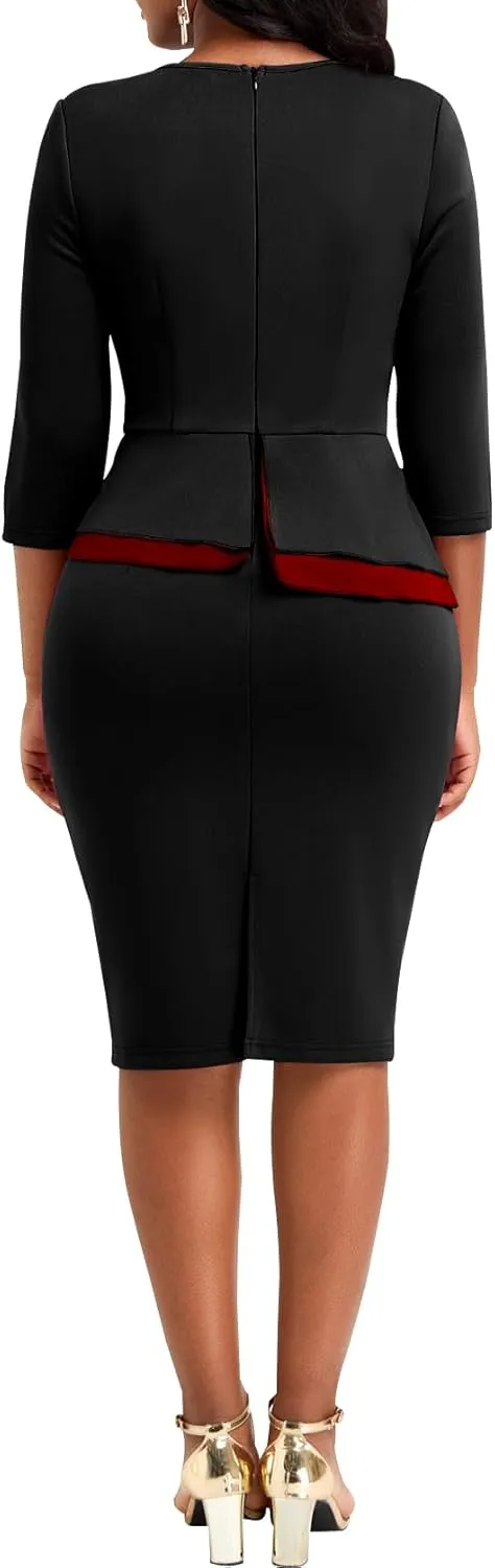 Women's Elegant Dress Sexy Clubwear Casual Fashion Pencil Outfits Bodycon Maxi Wear to Work Dresse