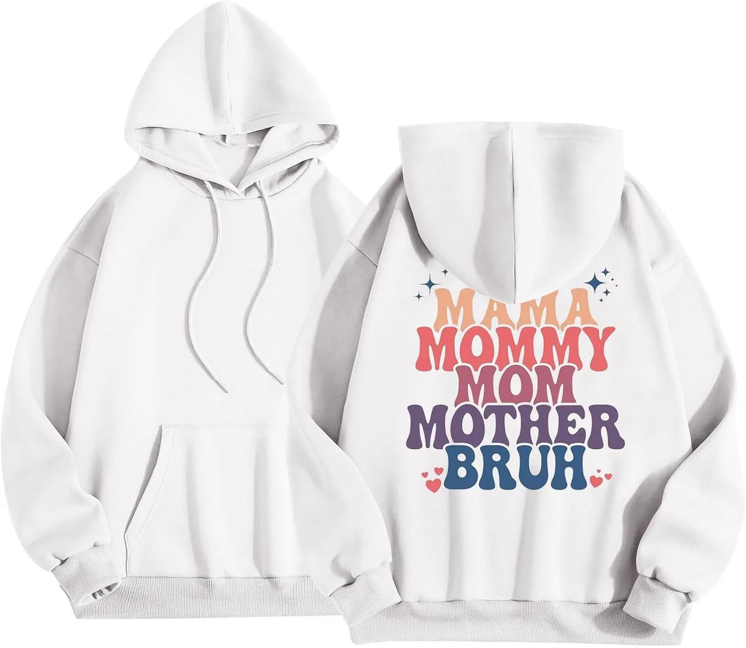Womens Hoodies Letter Print Oversized Sweatshirt Long Sleeve Tops Pullover Fall Outfits with Pocket