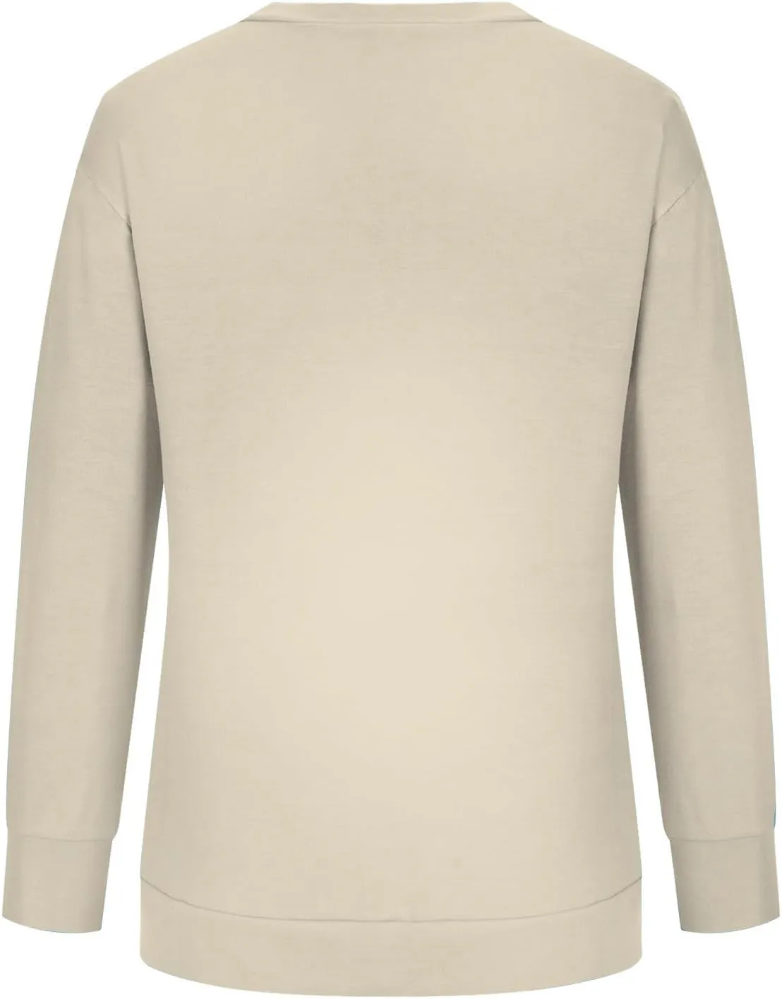 Womens Long Sleeves Sweatshirt Fitted Blouse Solid Color Round Neck Tops Pullover Casual Loose Fashion Hoodies