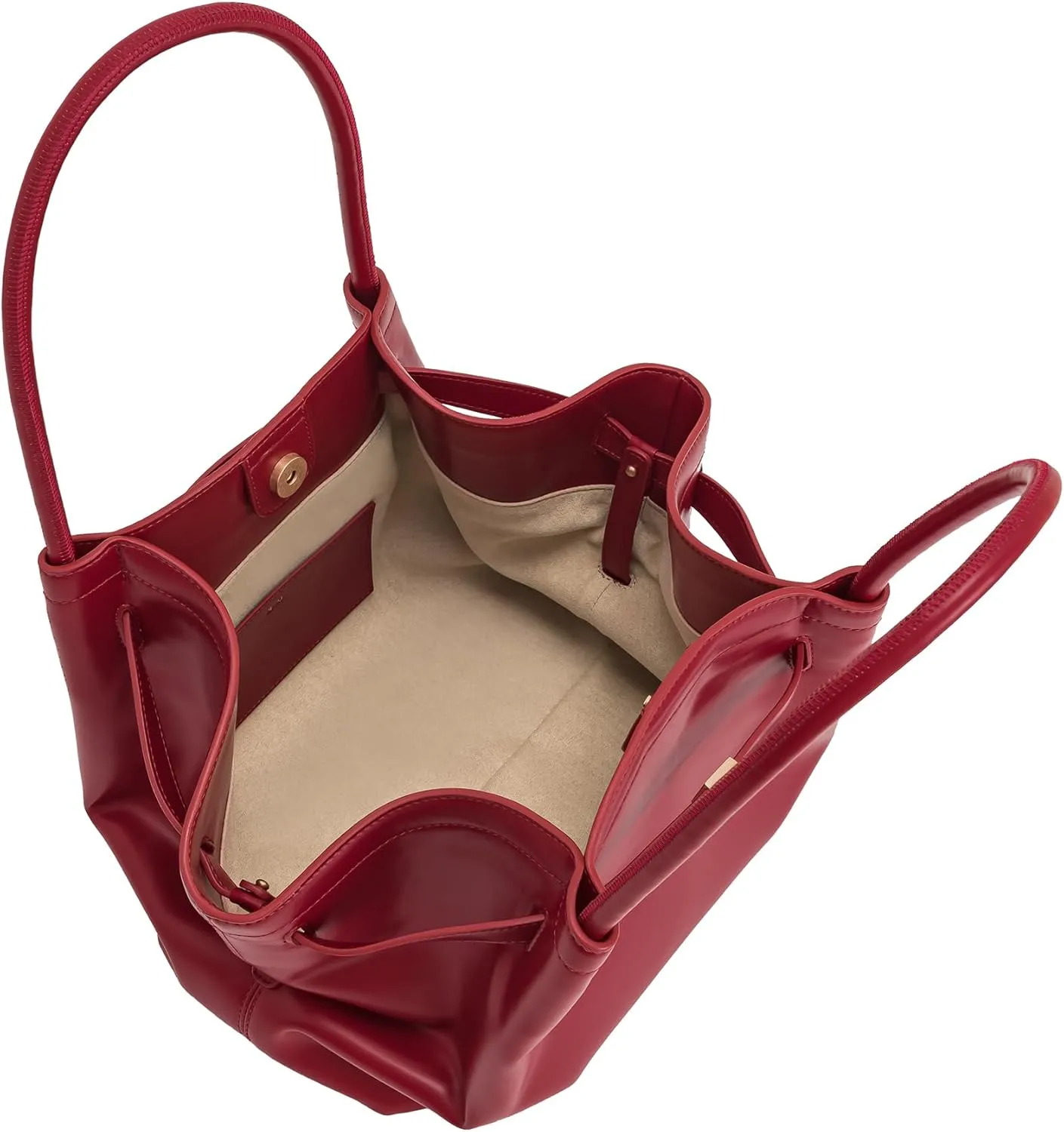 Women's Medium Faux Suede Tote Bag - Stylish Dark Handbag for Everyday Use