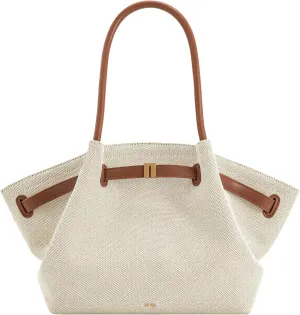 Women's Medium Faux Suede Tote Bag - Stylish Dark Handbag for Everyday Use