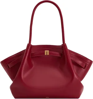 Women's Medium Faux Suede Tote Bag - Stylish Dark Handbag for Everyday Use