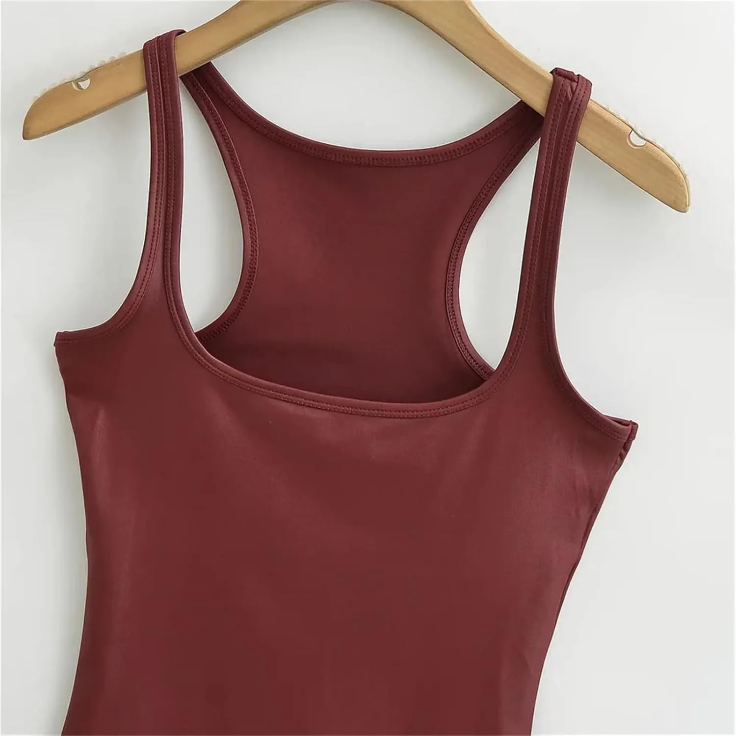 Women's Square Neck Camisole Top Racer Back Daily Casual Slim Fit Chic Tank Top
