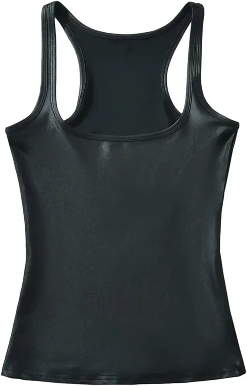 Women's Square Neck Camisole Top Racer Back Daily Casual Slim Fit Chic Tank Top