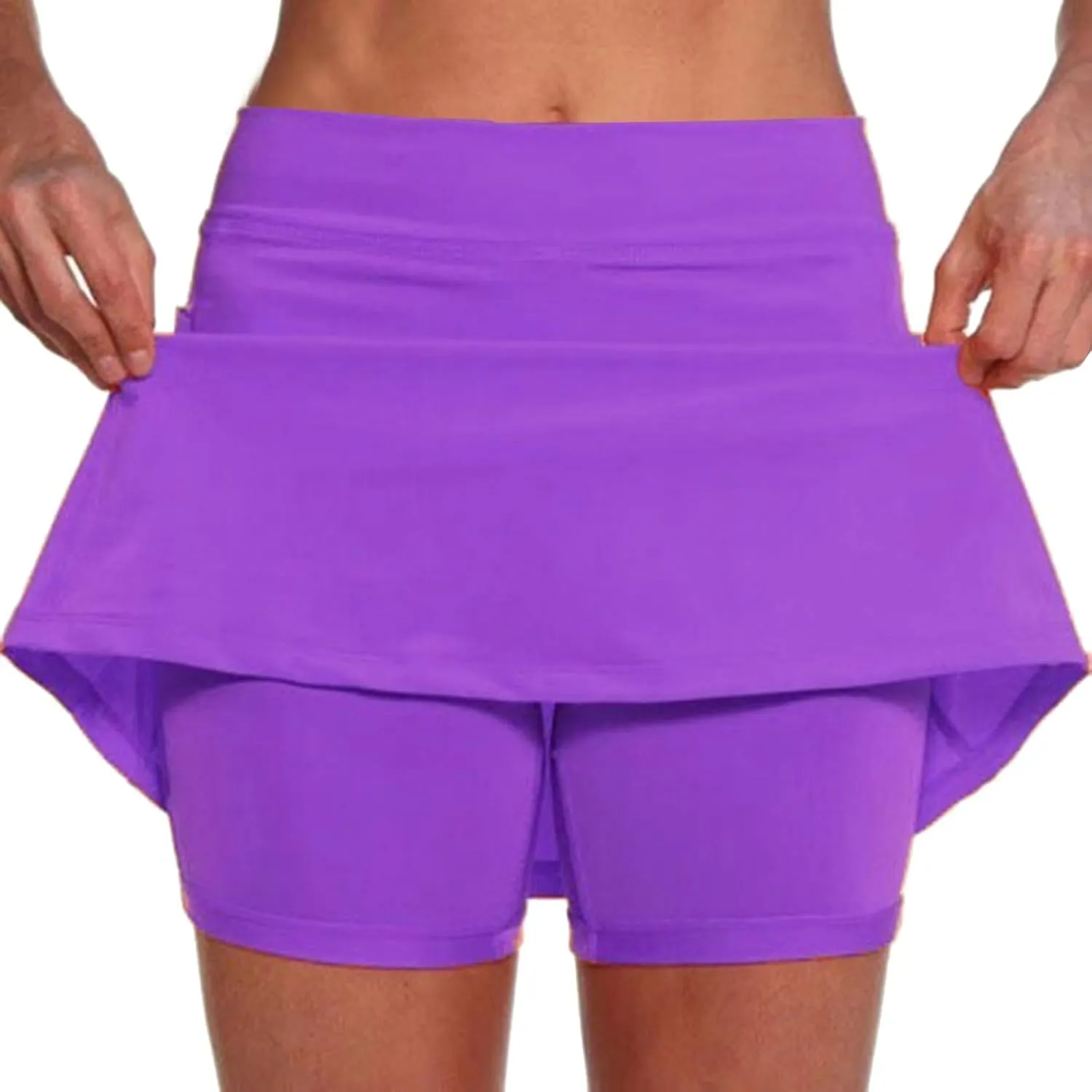 Womens Tennis Athletic Workout Skorts Skirts with Built-in Shorts Cute Athletic Tennis Golf Skorts Skirts for Women