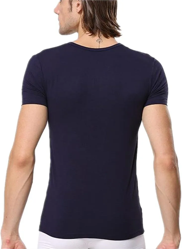 ZUKULIFE Underwear Men's Micro Modal Slim Fit V-Neck T-Shirt